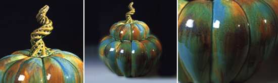 lidded pumpkin box by kate malone